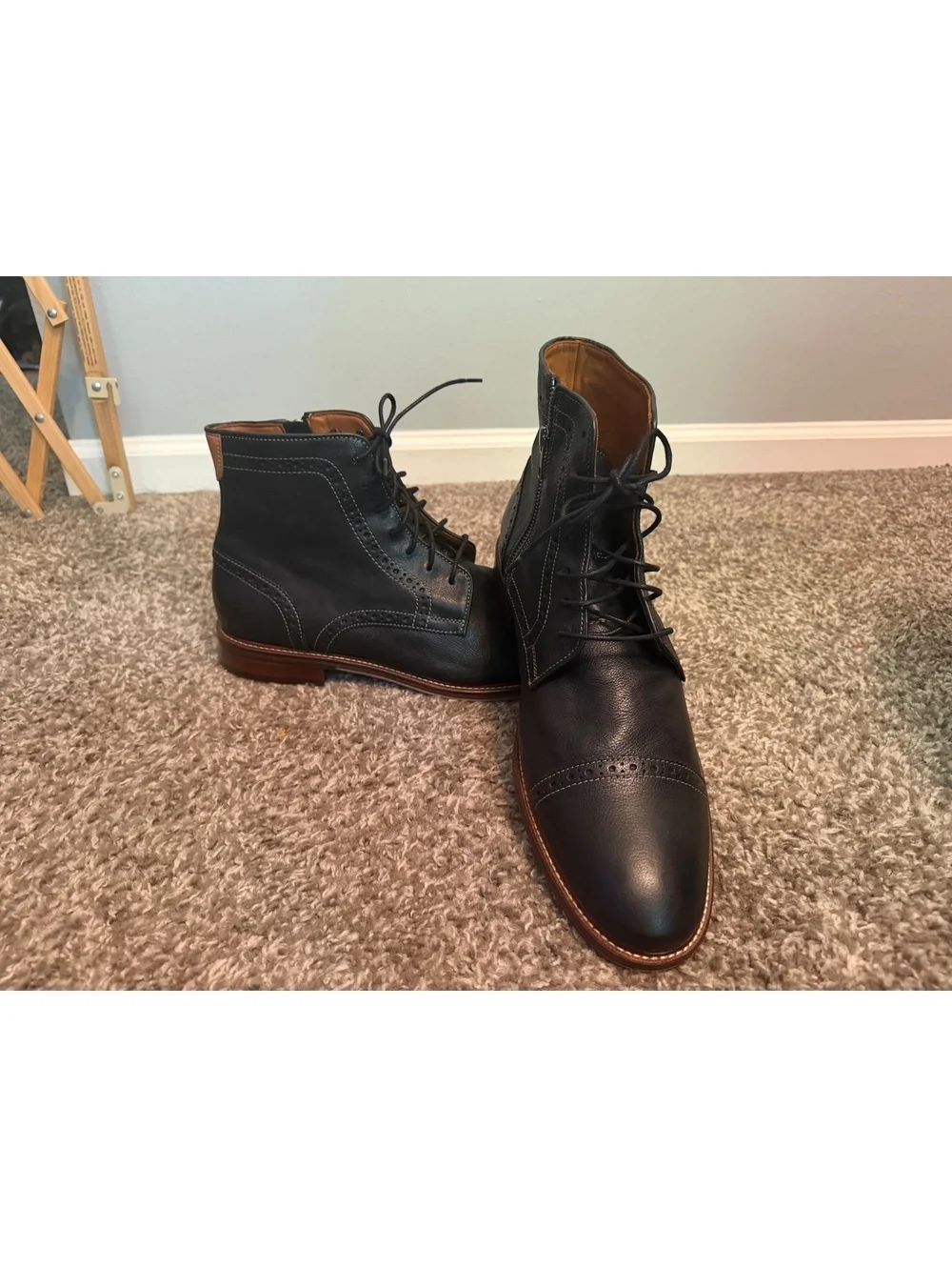New Johnston & Murphy Warner Cap Toe Boots Men’s 13